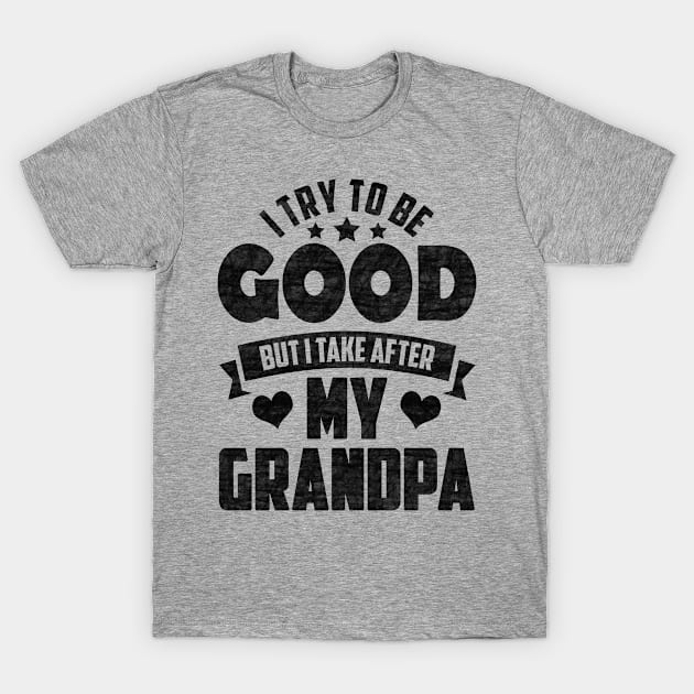 I Try To Be Good But I Take After My Grandpa T-Shirt by SilverTee